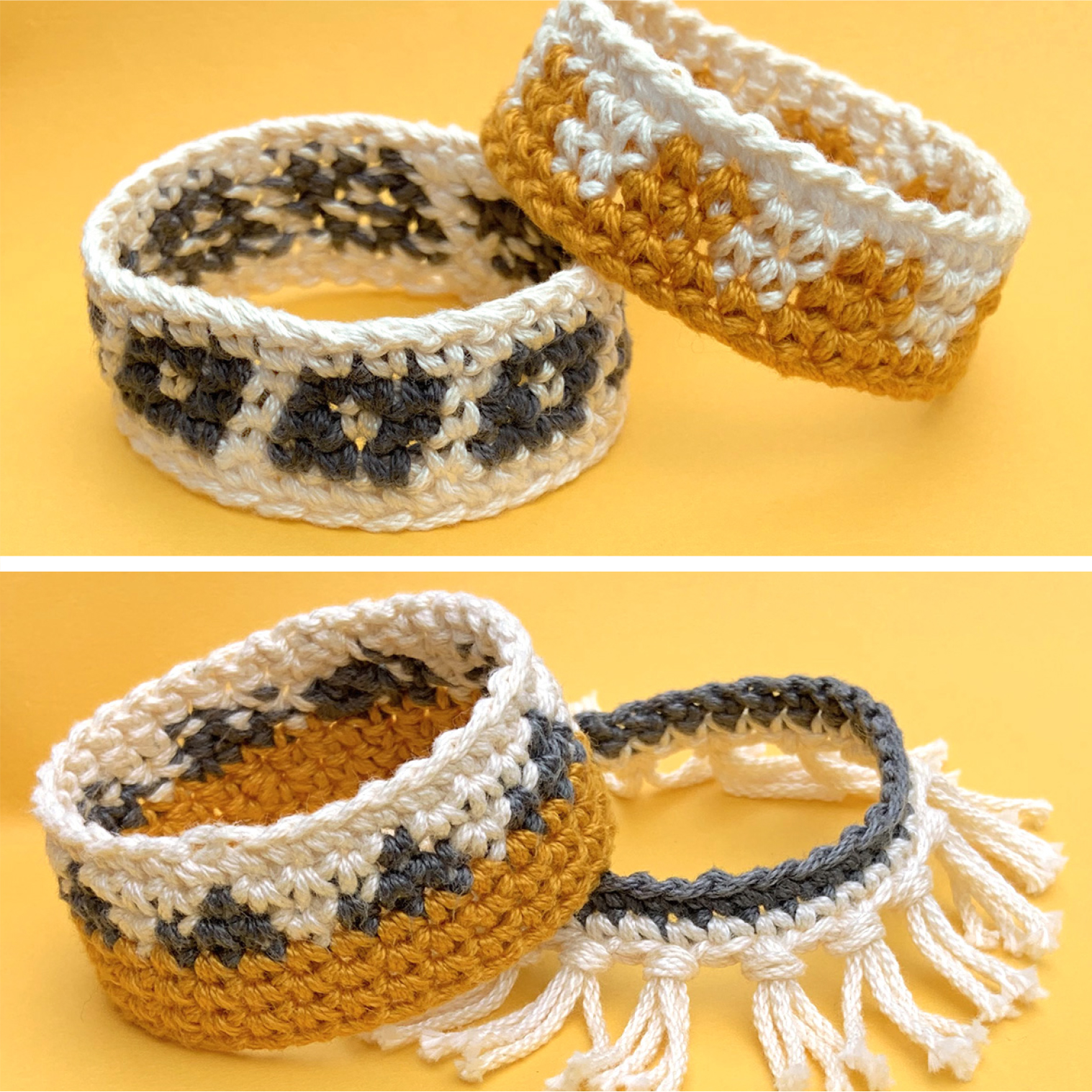 Easy Colorful Crochet Bracelet Pattern - Pine Tree Crochet