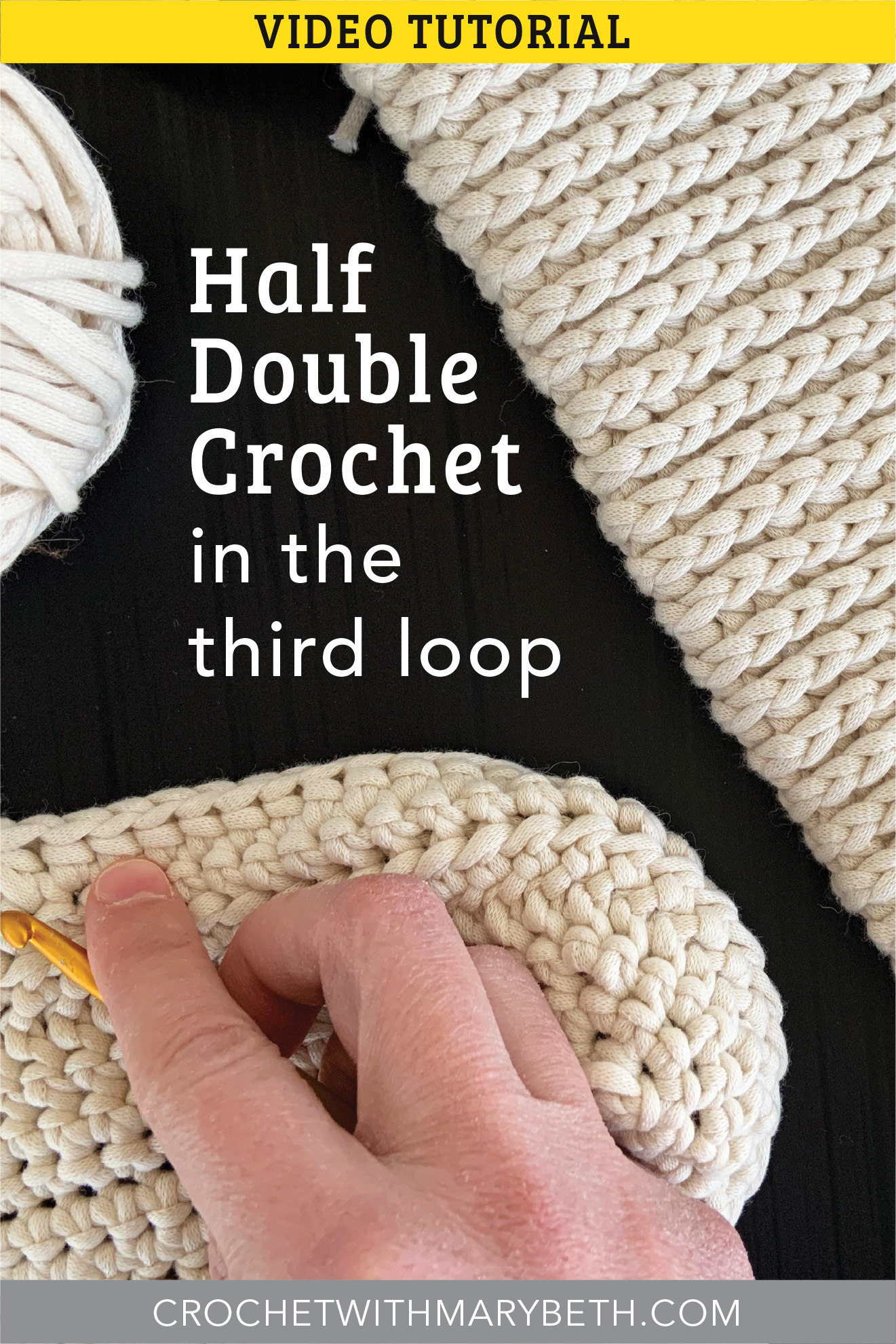 How to HDC in the Third Loop Video Tutorial Indie Crochet Patterns